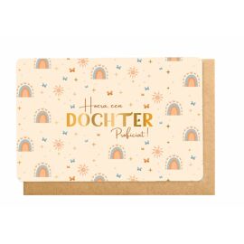 Wenskaart Hoera, een dochter. Proficiat! / Enfant Terrible  