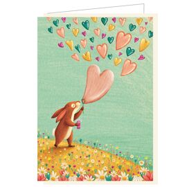 Wenskaart Heart/rabbit