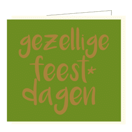 Wenskaart Gezellige feestdagen