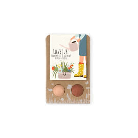 Weggeefcadeautje met 2 zaadbommetjes Lieve juf, bedankt / Blossombs