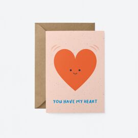 Wenskaart You have my heart - / Graphic Factory