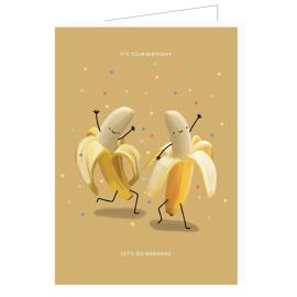 Wenskaart It's your birthday, let's go bananas 