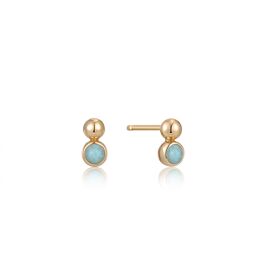 Ania Haie Gold Orb Amazonite stud earrings