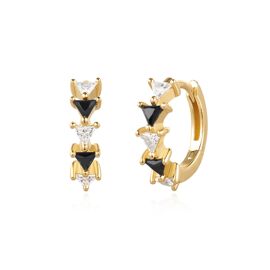 Ania Haie Sunshine Triangular Cubic Zirconia Huggies Earrings 