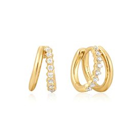 Ania Haie Sunshine Chaser Double Mixed Huggies Earrings