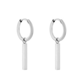 Earrings small with pendant bar medium / Essentialistics