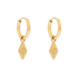 Earrings small with pendant Diamond Sun / Essentialistics