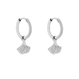 Earrings small with pendant gingko leaf / Essentialistics