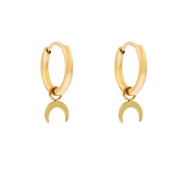 Earrings small with pendant halve maan / Essentialistics