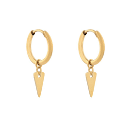 Earrings small with pendant triangle large / Essentialistics