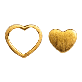 Earstud Family Love Hearts brushed - Pair / Lulu Copenhagen 