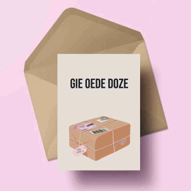 Postkaart Gie oede doze / Atelier Moomade