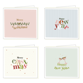 Box met kerstkaarten Hil Claesen 8 stuks/4 designs