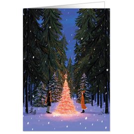 Wenskaart Forest Christmas tree / Heartfelt