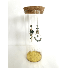 Earrings Bohemian green - big / Stay Gold by Mme Bovary