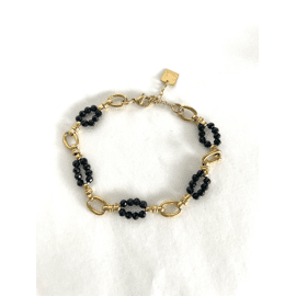 Armbandje Bubble black / Stay Gold by Mme Bovary