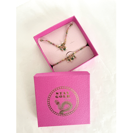 Set Armbandje + halsketting - Multicolor drops / Stay Gold by Mme Bovary
