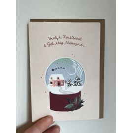 Doosje met 8 wenskaarten - Vrolijk kerstfeest & gelukkig nieuwjaar / Enfant Terrible