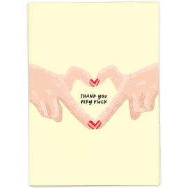 Postkaart Thank you very much / Kaart Blanche 