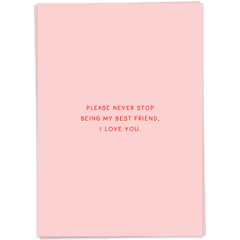 Postkaart Never stop best friend / Kaart Blanche