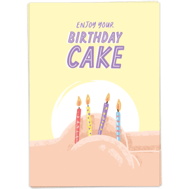 Postkaart Butt cake / Kaart Blanche