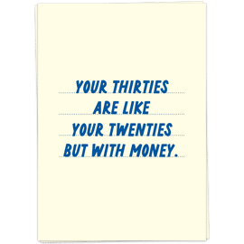 Postkaart Twenties with money / Kaart Blanche  