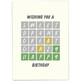 Postkaart Wordle birthday / Kaart Blanche