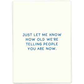 Postkaart How old / Kaart Blanche