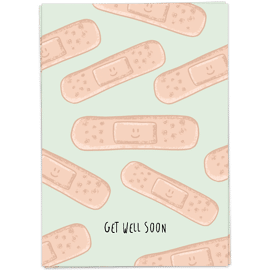 Postkaart Get well soon / Kaart Blanche  