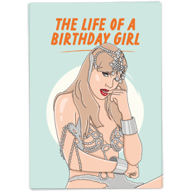 Postkaart The life of a Birthday Girl / Kaart Blanche  
