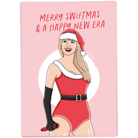 Postkaart Merry Swiftmas & a happy new era / Kaart Blanche 