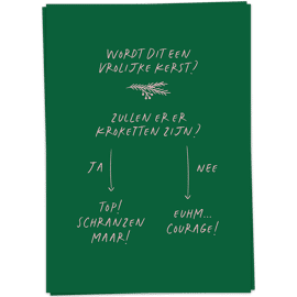 Postkaart Wordt dit een vrolijke kerst? / Kaart Blanche  