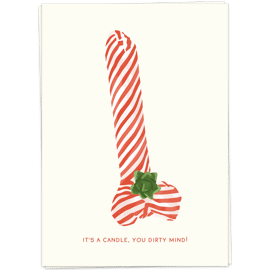 Postkaart Christmas candle / Kaart Blanche   