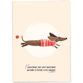 Postkaart Festive Sausage / Kaart Blanche 