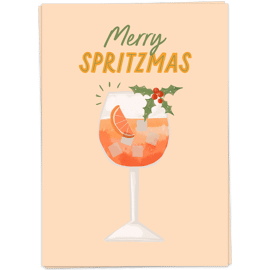 Postkaart Merry Spritzmas / Kaart Blanche