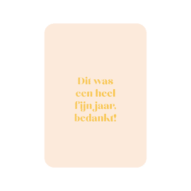 Postkaart Dit was een heel fijn jaar, bedankt! GF / Kaartjes van Maaike
