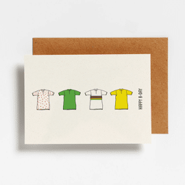 Postkaart Happy b-day cycling / Hello August 