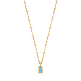 Ania Haie Gold turquoise drop pendant necklace