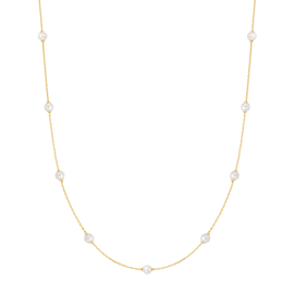 Ania Haie Gold Shell Pearl station chain Necklace
