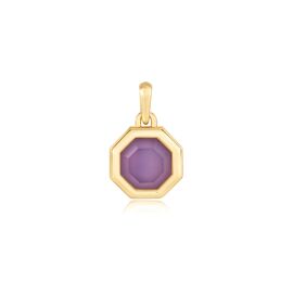 Ania Haie Gold Octagon lilac  Necklace Charm 