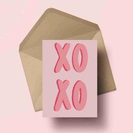 Postkaart XOXO / Atelier Moomade