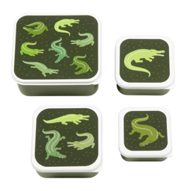 Lunch & snack box set Krokodillen / A Little Lovely Company