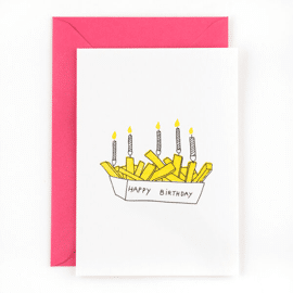 Postkaart Happy birthday fries / Studio Flash