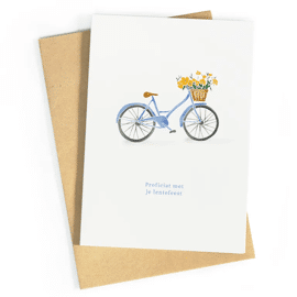 Wenskaart Fiets lentefeest / Studio Zwoane