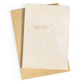 Wenskaart Warme knuffel voor jullie / Studio Zwoane