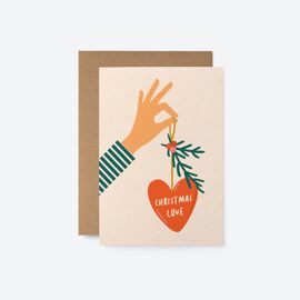 Wenskaart Christmas love - Seasonal Greeting Card / Graphic Factory