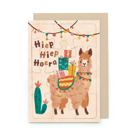 Wenskaart puzzel - Hiep hiep hoera / Enfant Terrible  