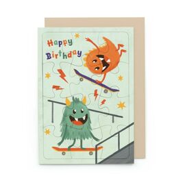 Wenskaart puzzel - Happy birthday / Enfant Terrible 