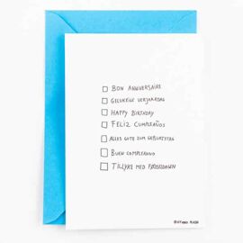 Postkaart Happy birthday in different languages / Studio Flash 