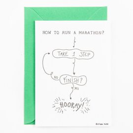 Postkaart How to run a marathon / Studio Flash 